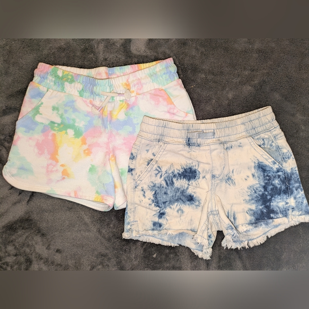 Cat & Jack Tie-Dye Kids Shorts Set - Multicolor and Blue